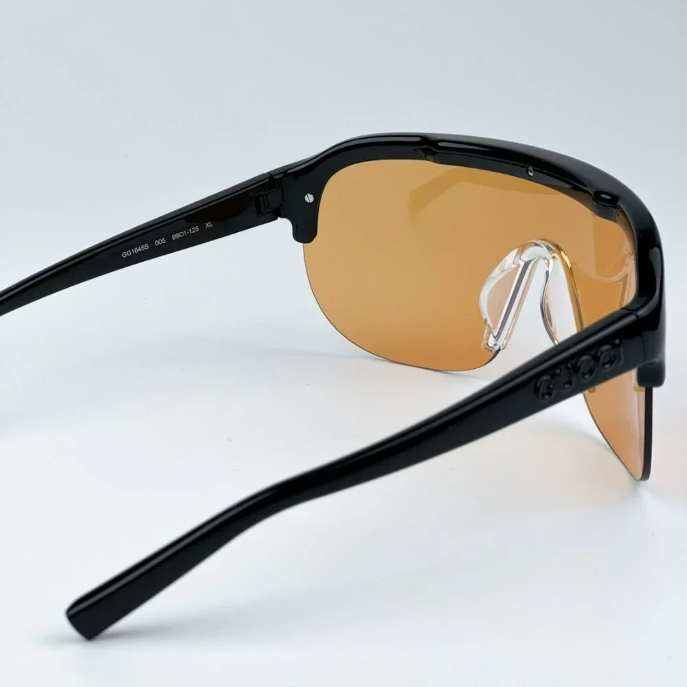 Gucci GG1645S 005 BRAND NEW Sunglasses Black Orange Unisex Mask